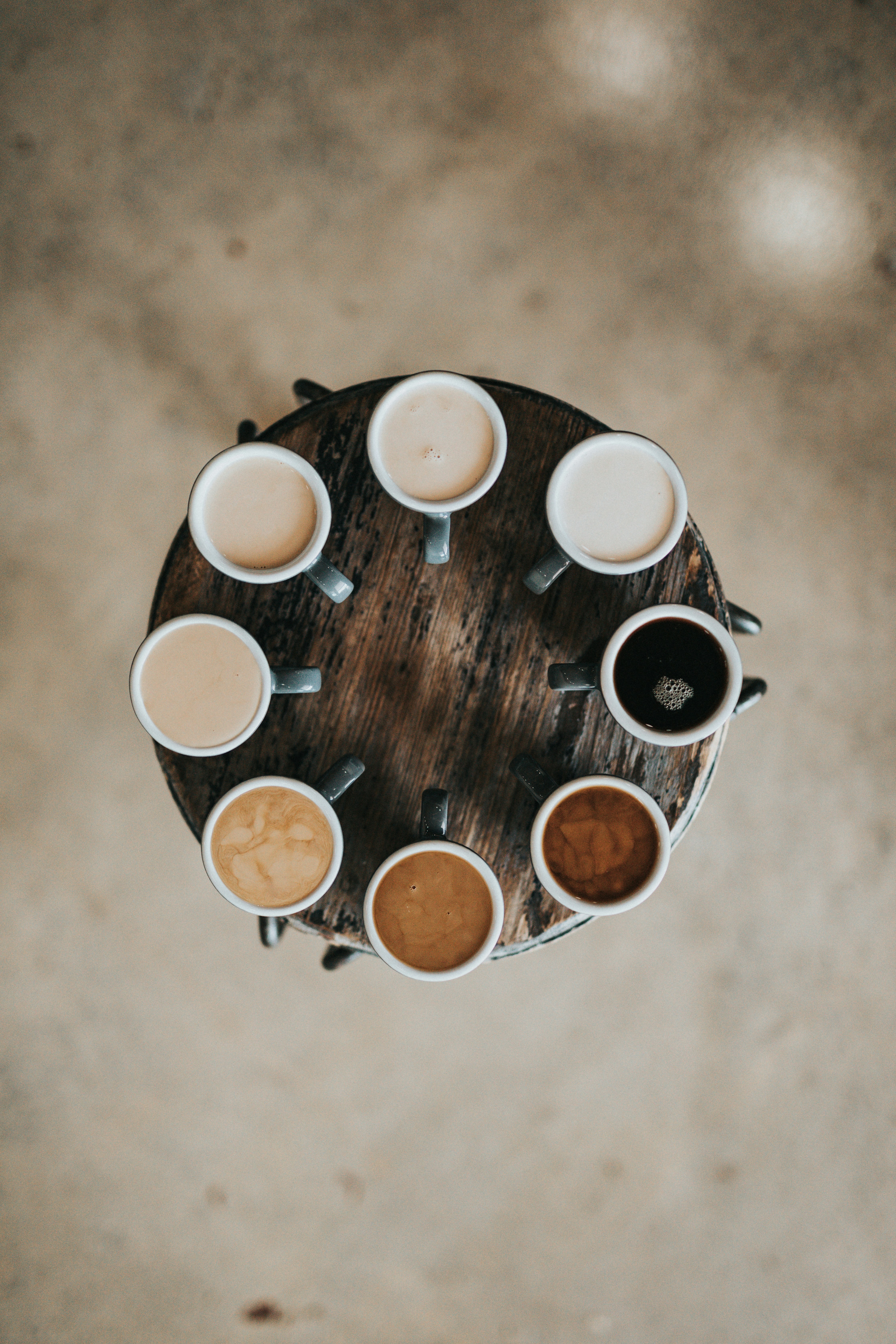 Specialty coffee and tea selection with fresh pastries